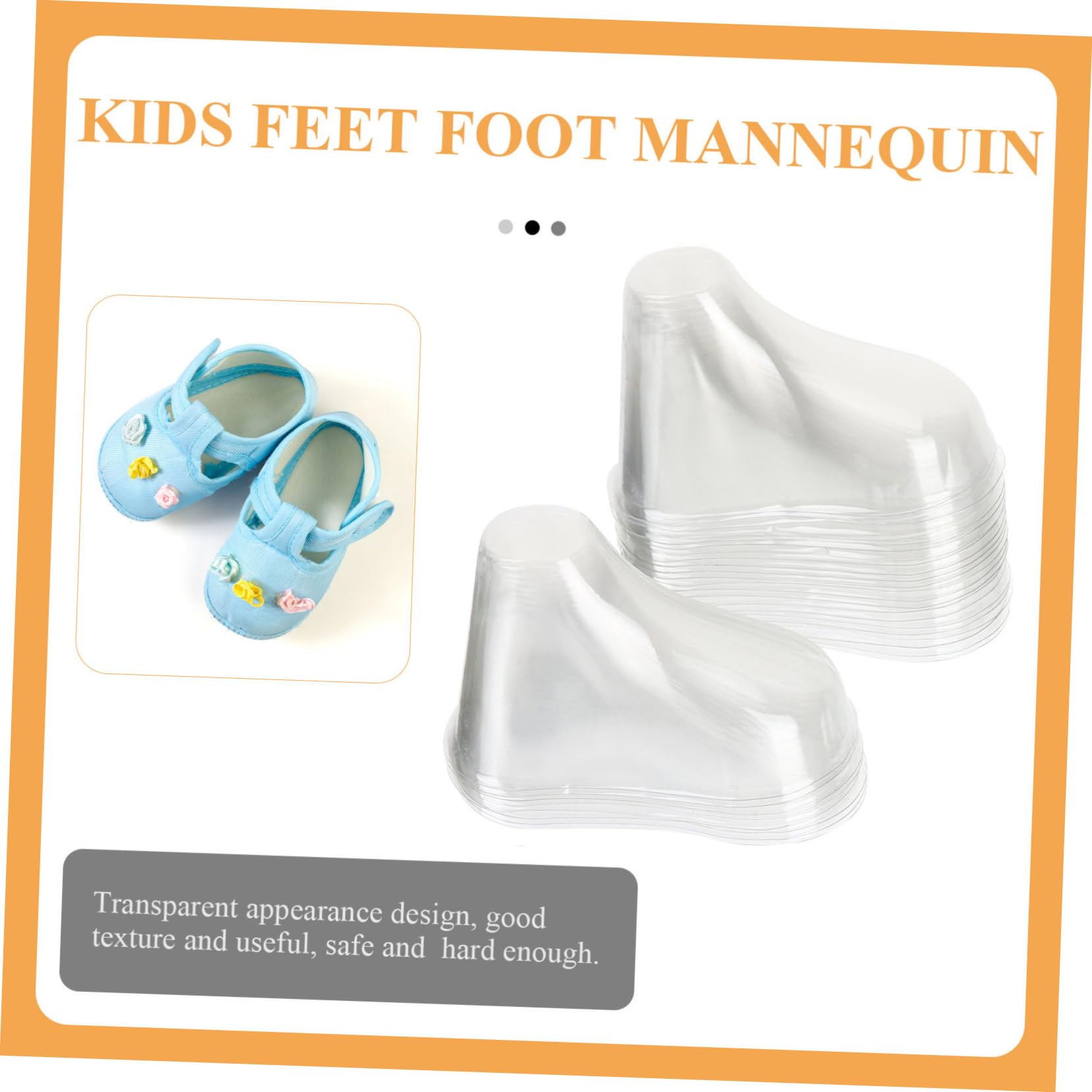 FRCOLOR 4sets 20pcs Clear Feet Model Display Support for Shoes and Socks Durable Sock Display Stands for Store and Home Use Preserve Shoe Shape and Showcase Items 20pcs*4