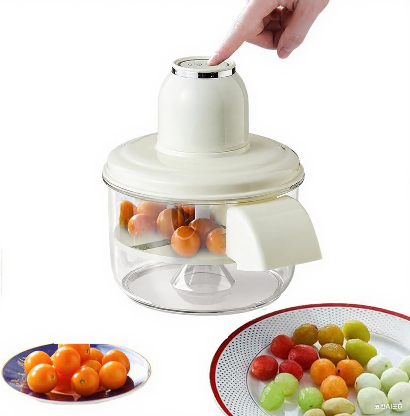 Grape Peeling Machine, 2025 Upgraded New Electric Automatic Garlic Peeling Machine, Rechargeable Home Kitchen Fruit Peeler, Small Commercial Fruit Skin Remover Tool for Cherry, Tomatoes