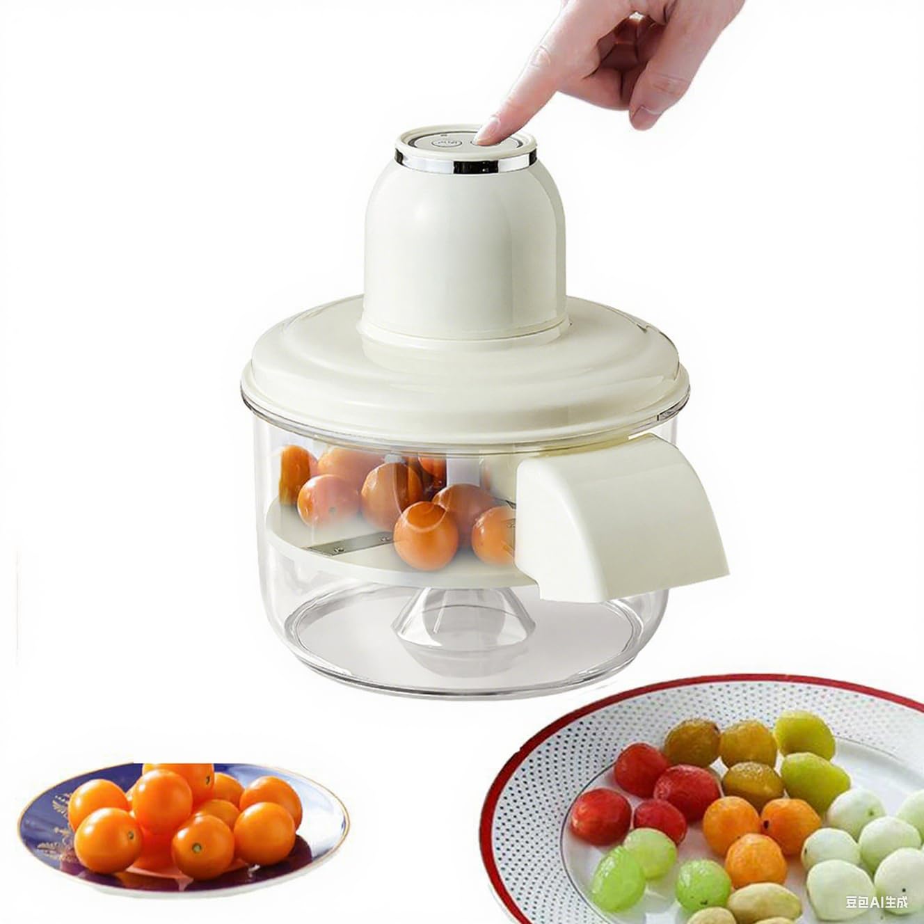 Grape Peeling Machine, 2025 Upgraded New Electric Automatic Garlic Peeling Machine, Rechargeable Home Kitchen Fruit Peeler, Small Commercial Fruit Skin Remover Tool for Cherry, Tomatoes
