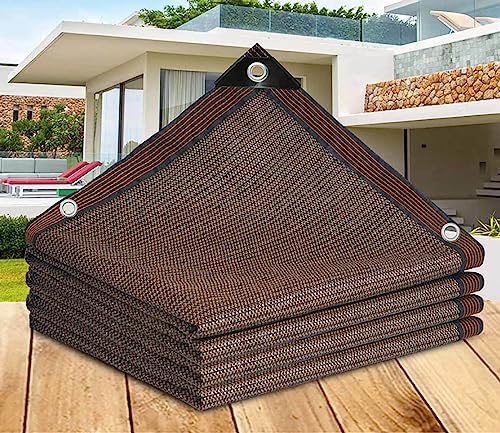 Toldo resistente a la intemperie rectangular marrón de 3x7 m y 5x6 m 2