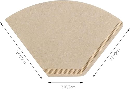 Miniatura 2 de Filtros de café 2, filtro de café desechable sin blanquear 100 unidades para verter sobre y gotear cafetera
