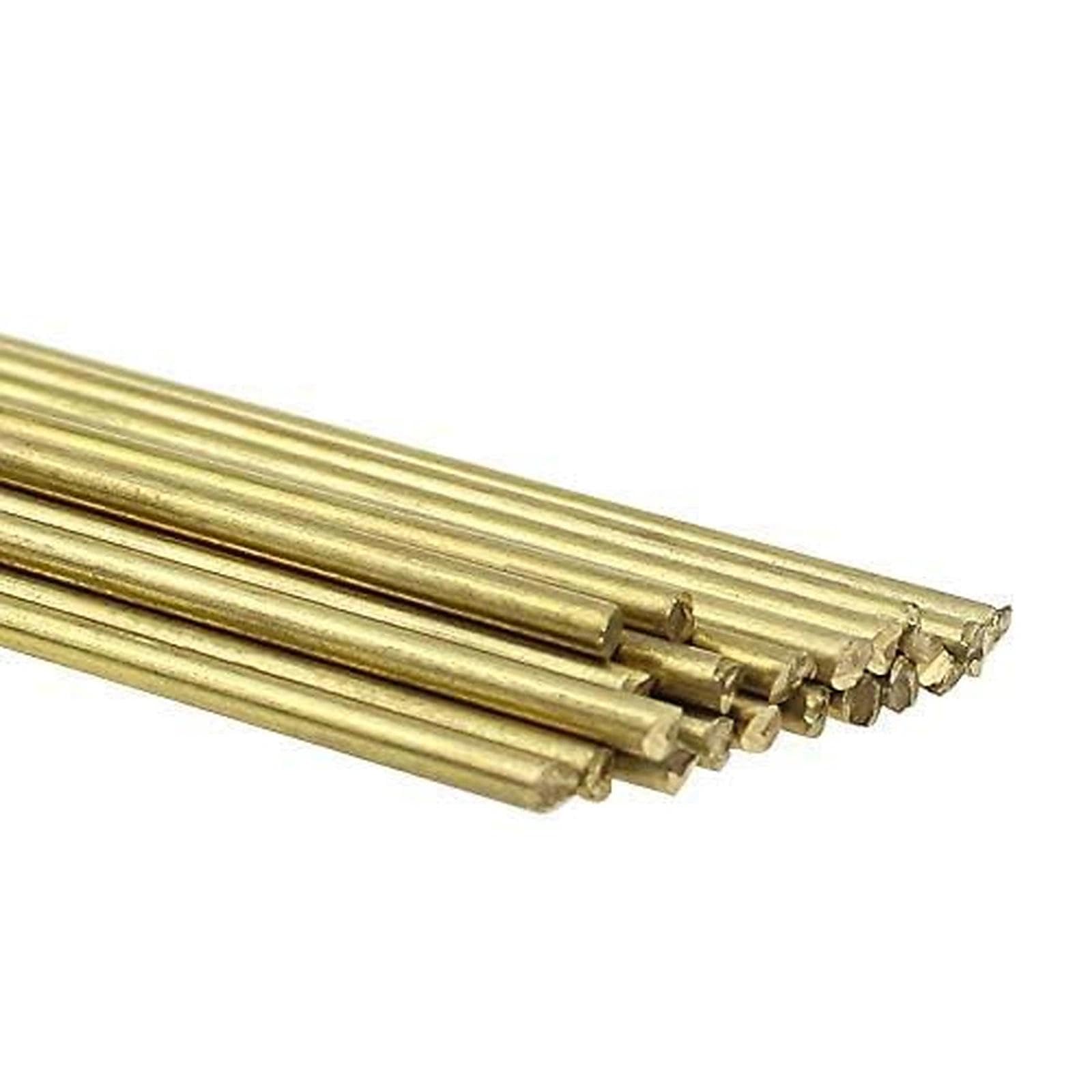 20PCS Brass Brazing Rods T2 Copper Soldering Wires Low Temperature Melting Point Phosphor Brass Welding Rod 2mm x 250mm Flux Sticks for Repair Welding Brazing