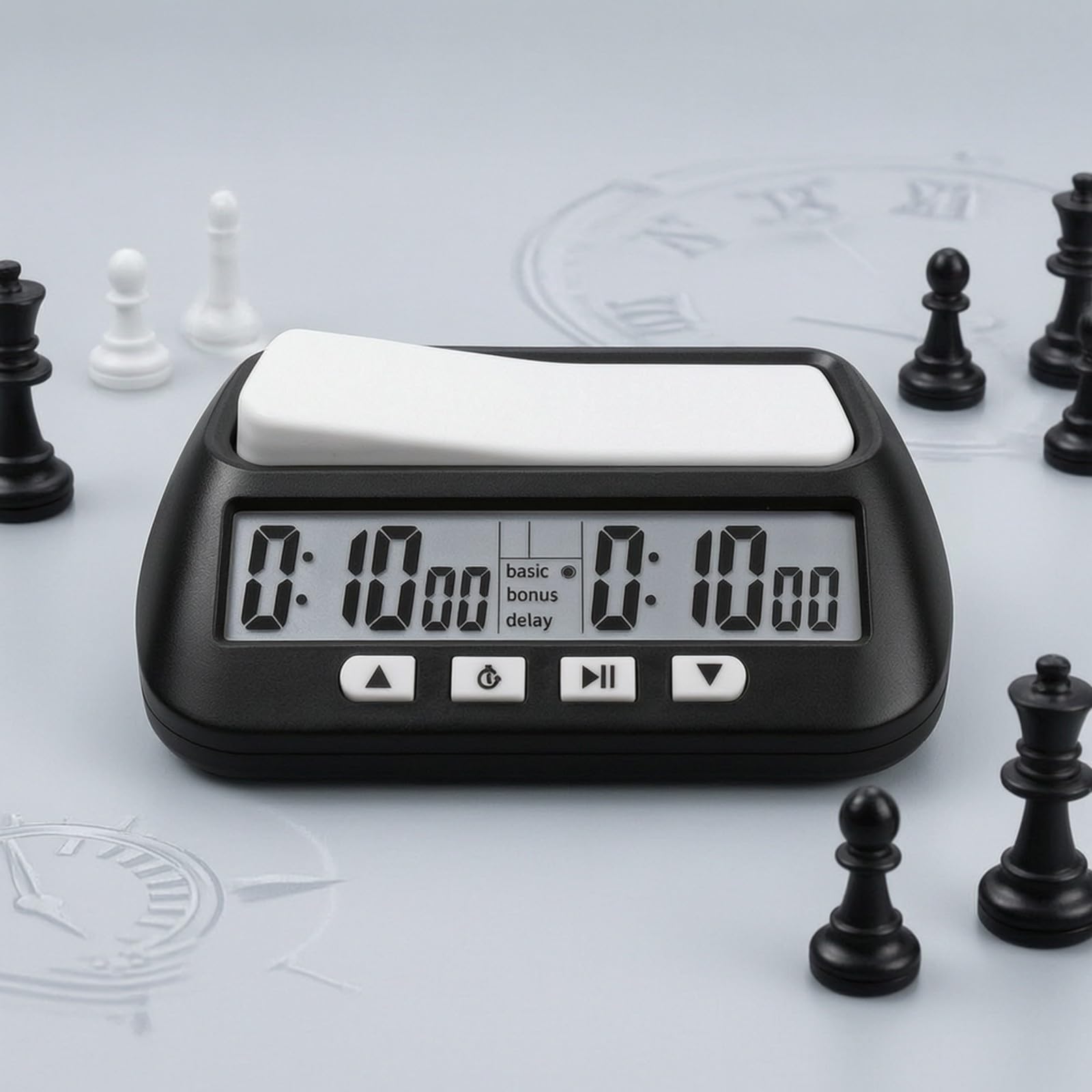 Timer da Gioco Elettronico Orologio da Scacchi con Doppio Display Digitale per pervisori di Partita di Torneo, Famiglie