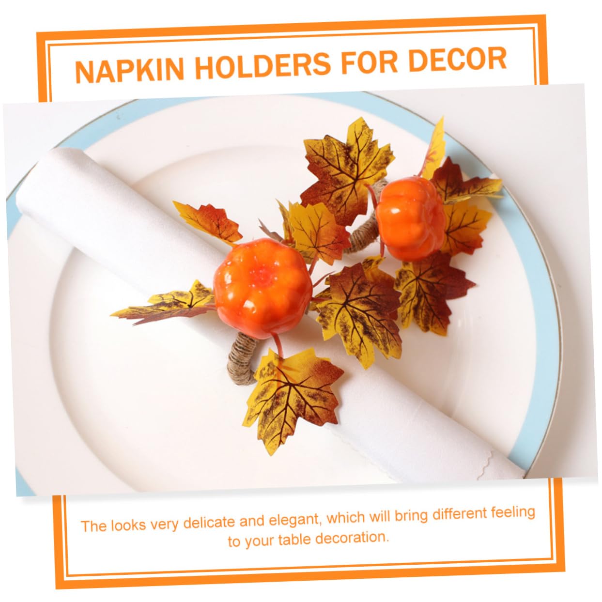TOPBATHY 30stücke Kürbis Napkin Herbstdekoration Für Thanksgiving Gestaltete Serviettenhalter Für Feierlichkeiten Hochzeiten Und Festessen