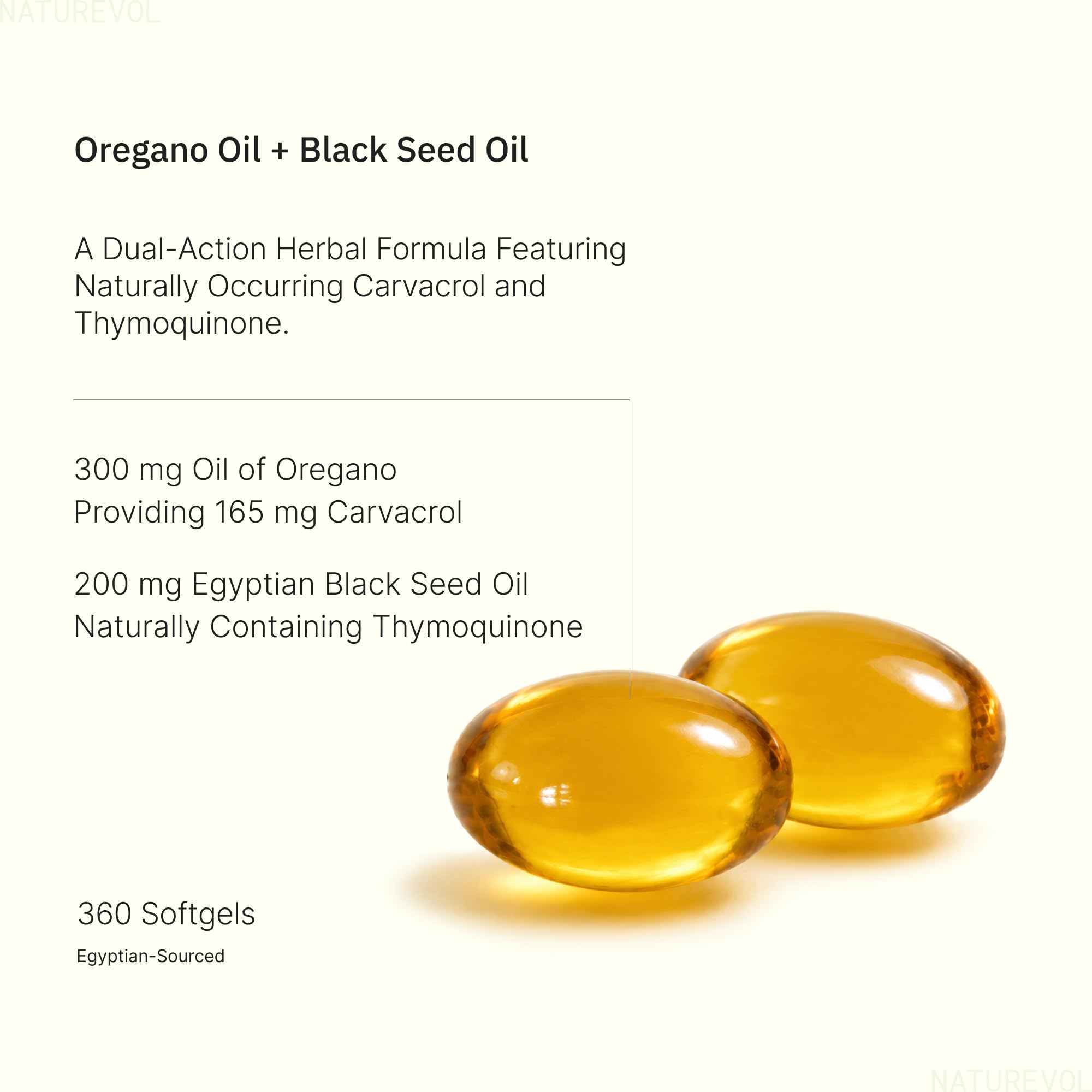 Oil of Oregano with Black Seed Oil, 360 Softgels — Amazon image 2