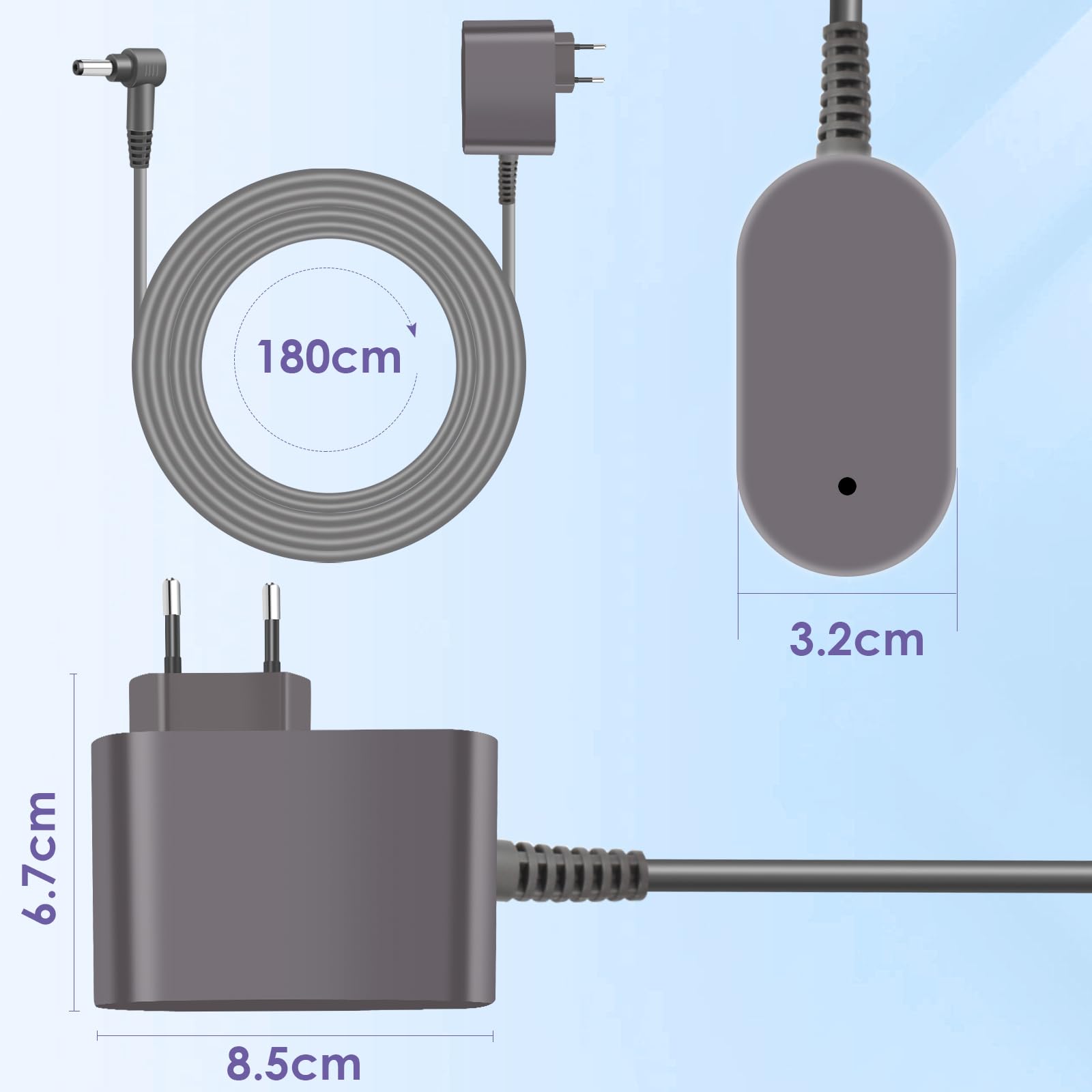 Image secondaire de 30,45V Chargeur Compatible avec Dyson V11 V10 V12 V15 SV22 SV20 SV15 SV14 SV12 Aspirateur Adaptateur