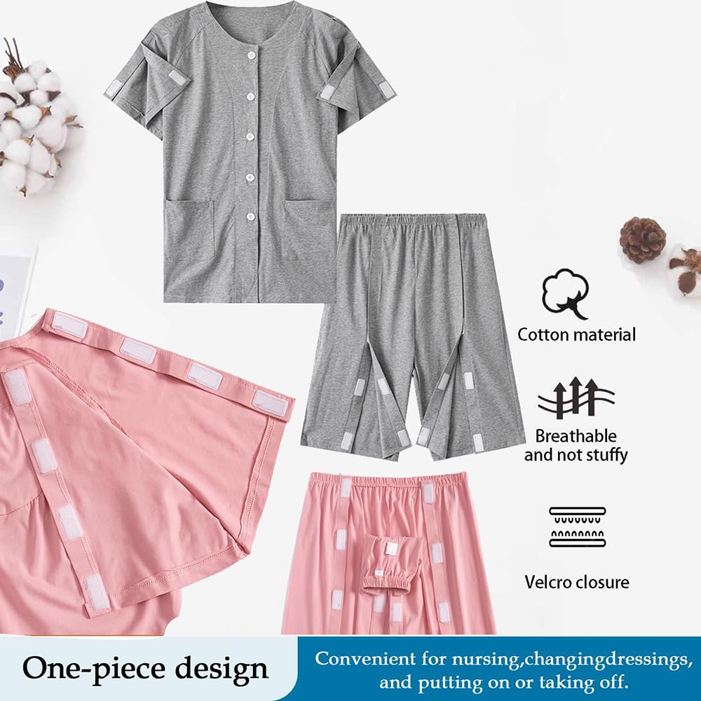 Ropa para Pacientes Postrados En Cama, Pantalones para Pacientes con, Traje para Discapacitados, Fácil De Usar Y Quitar, Asistente De Enfermería Hospitalaria, para Fracturas, Parálisis