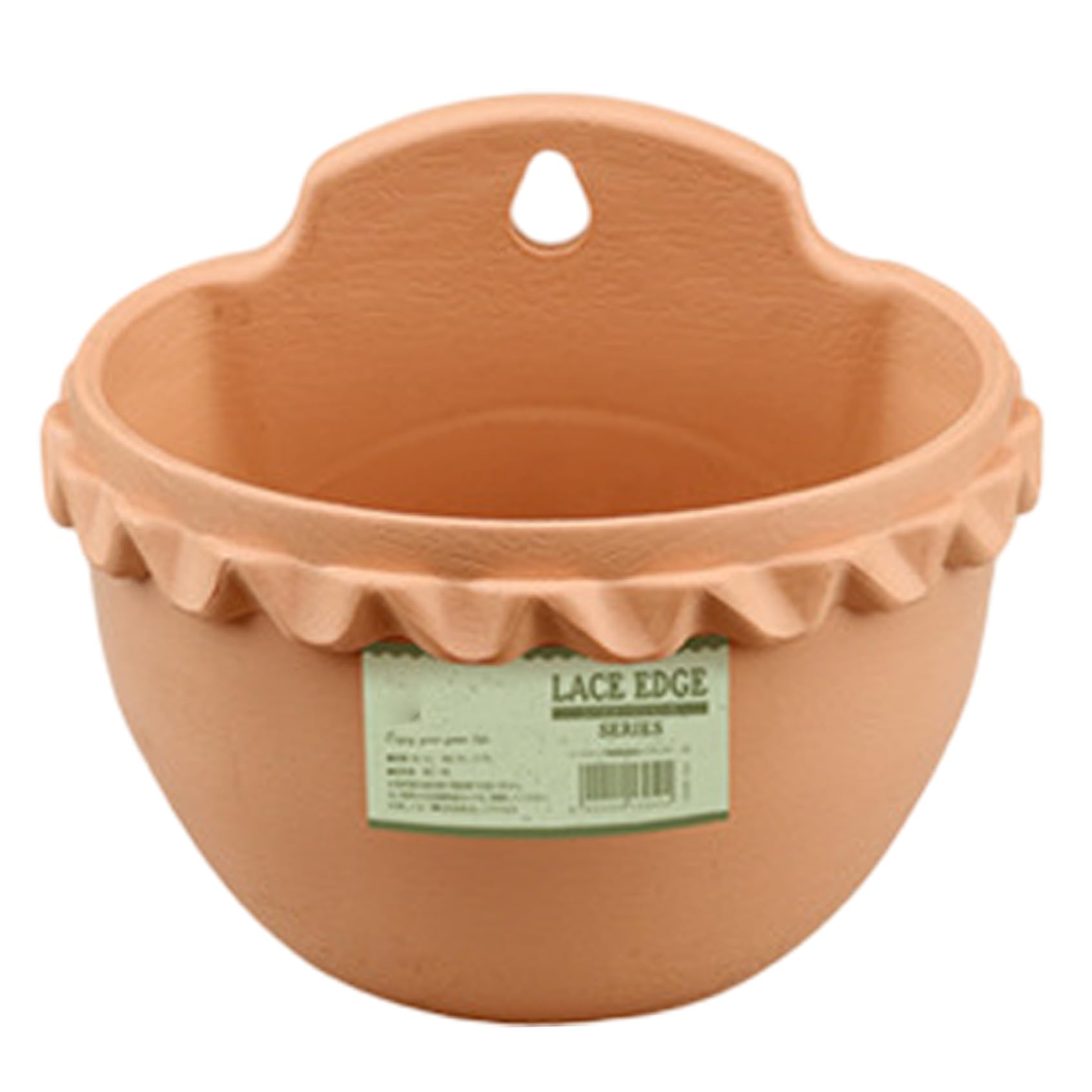 CAKEEYUM Hanging Wall Planter, Plastic Railing Planter Box with Drainage for Indoor/Outdoor Wall Mounted Flower Pot with Water Management System, Light Brown gardening