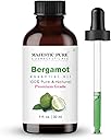 Majestic Pure Essential Oil with Glass Dropper - 100%!P(MISSING)ure and Natural - Essential Oils for Diffuser, Aromatherapy, Soap and Candle Making, Bergamot Essential Oil, Bgamot Oil, 1 Fl Oz