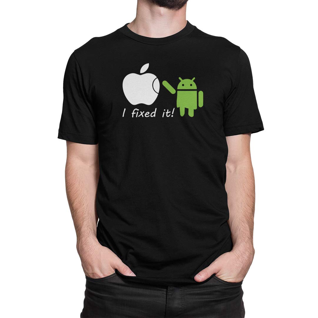 DUDEMEI Fixed It T-Shirt, 100% Cotton T-Shirts for Programmer, Coding, Developer, Software Mens, Round Neck T Shirts for Women, Half Sleeve Tshirt for Men