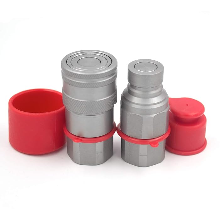 Buy 1/2" NPT Thread Skid Steer Bobcat Flat Face Hydraulic Quick Connect