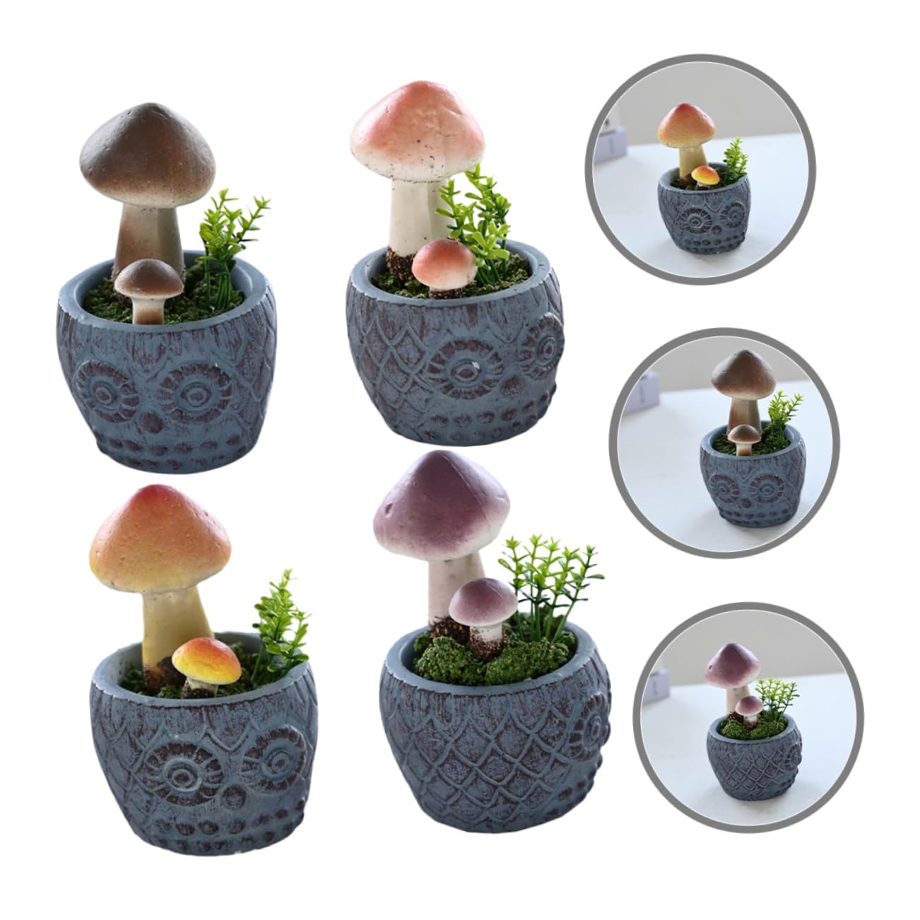 Happyyami 2 Juegos Seta En Maceta Falsa Figuritas De Setas Planta Artificial Plantas Artificiales Terrario Plantas Decoración Seta Artificial Adornos De Hongos Artificiales Espuma 4 Uds * 2