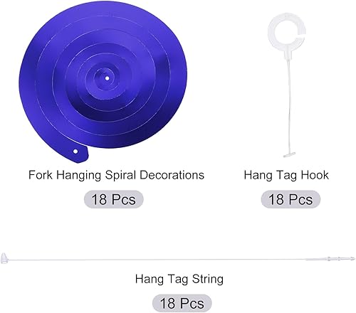 Miniatura 10 de MECCANIXITY 18 piezas de decoración negra para colgar en el techo, serpentinas de techo de plástico, decoraciones de fiesta para fiesta de