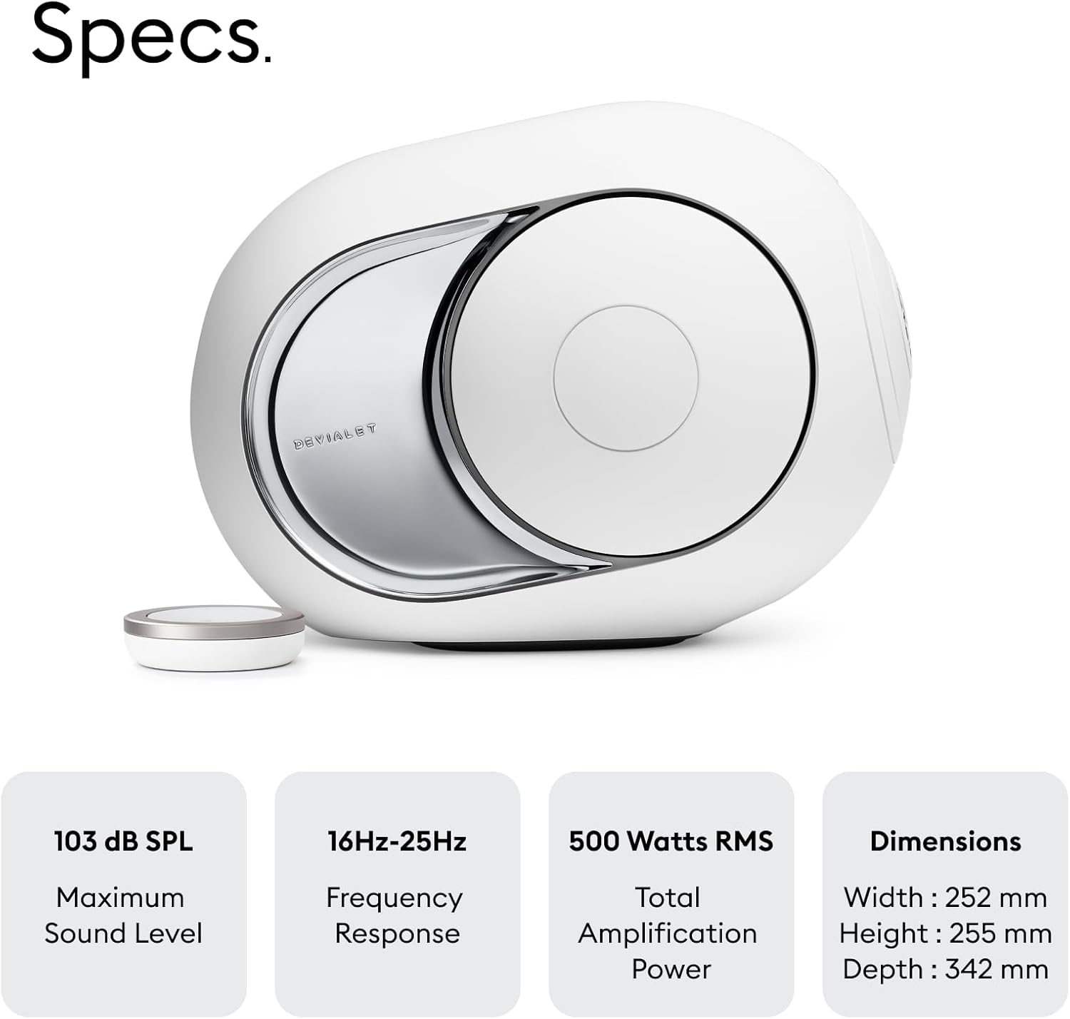 Devialet - Phantom I 103dB - High-Fidelity Wireless Speaker - Light Chrome - Implosive Soundstage - Zero Distortion - Bluetooth Speaker - Image 6