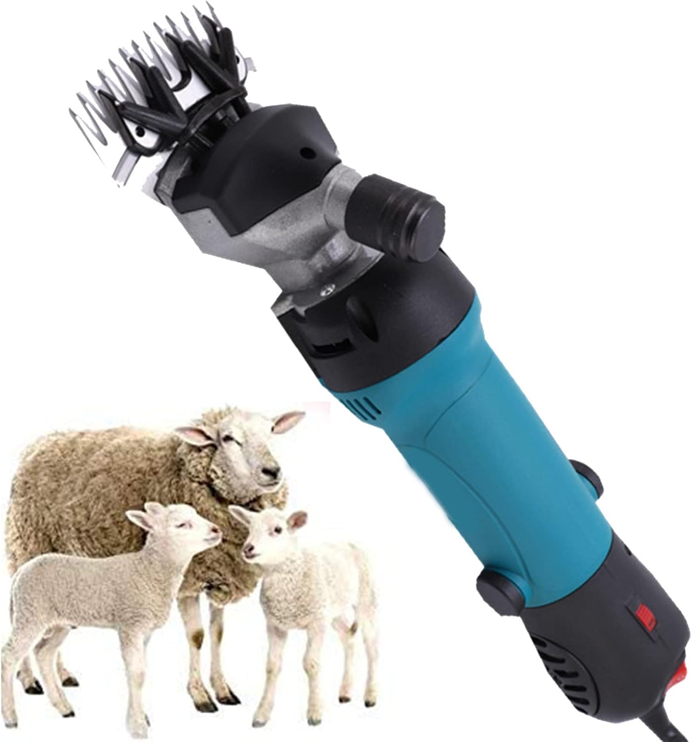 Electric Wool Shears Sheep Clipper Tool Sheep Shears Shearing Machine Speed for Horse/Cattle/Camel/Pachyderm Speed Adjustable Electric Wool Shears (Blue 110v)