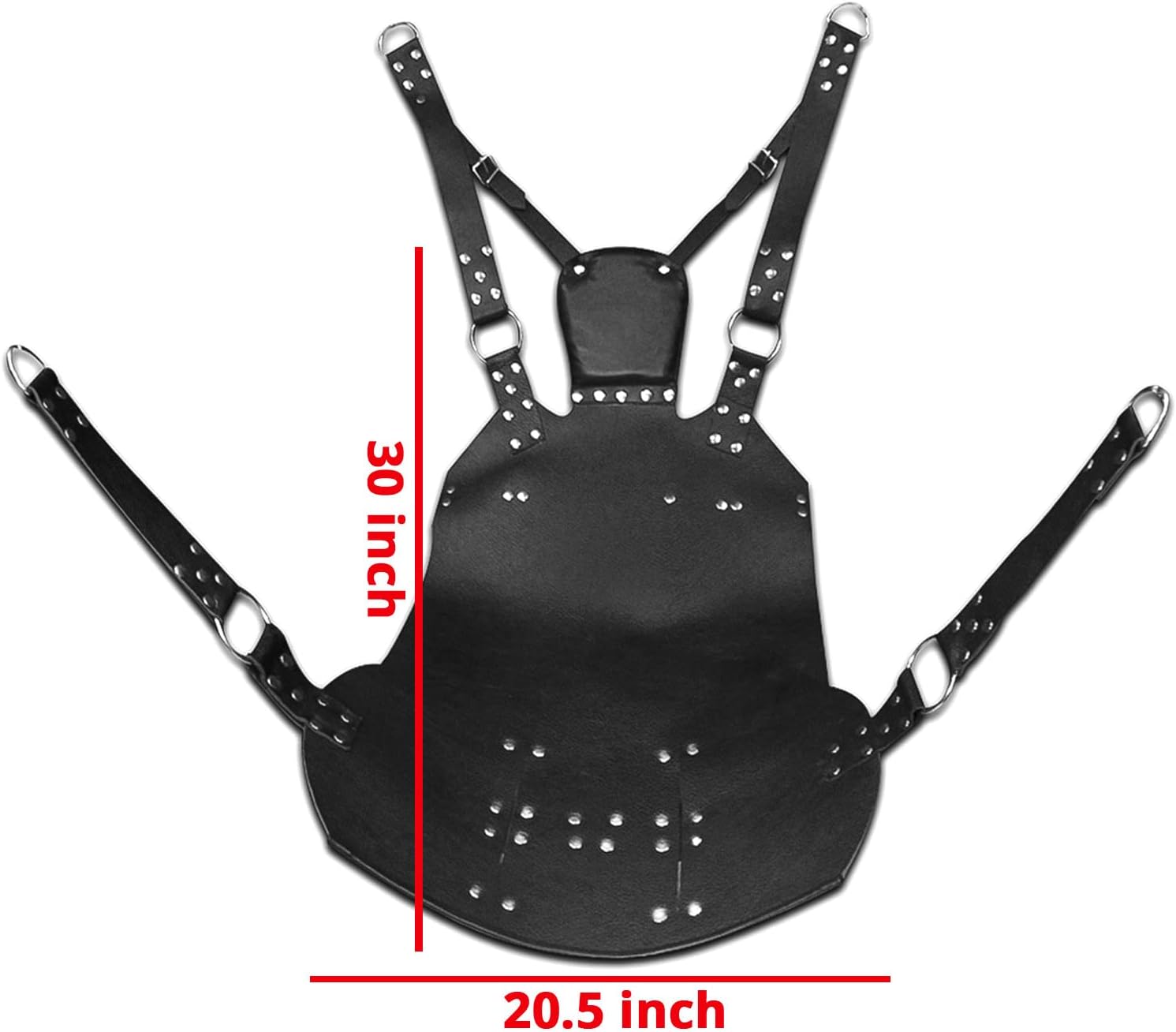 Real Black Leather Heavy Duty Adult Sex Sling Swing with Stirrups mountable(Swing-09)