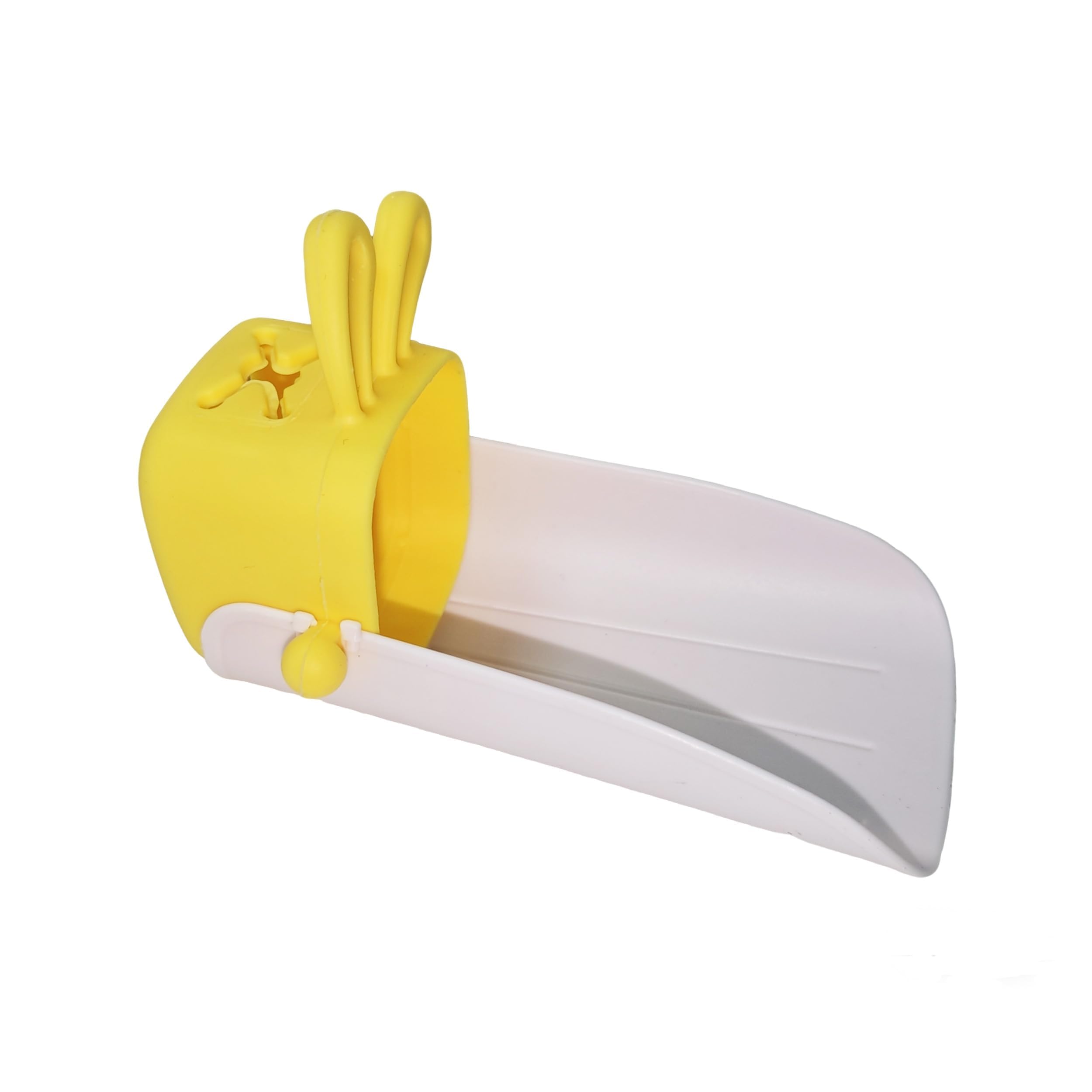 Prolongateur de Robinet Enfant Jaune, Rallonge de Robinet Mignonne avec Oreilles de Lapin en Plastique, Extension pour Lavabo d'Enfants, Facile à Installer pour Cuisine et Salle de Bain