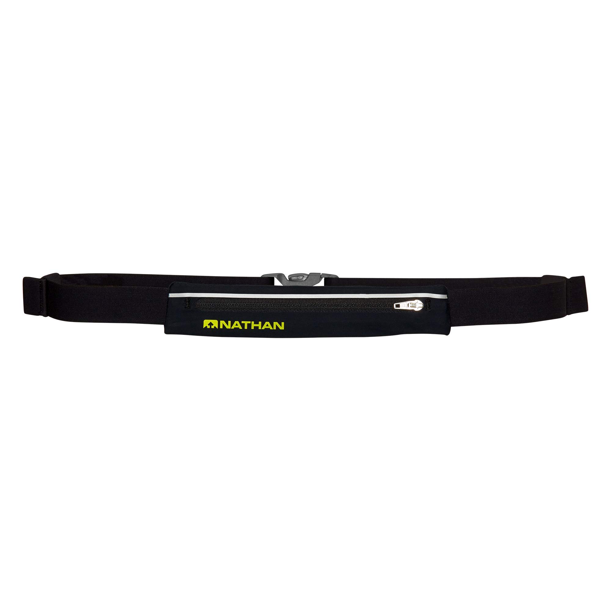 NathanMirage Compact Running Belt Pack. Reflective, Adjustable, BOUNCE-FREE. Fits phones, keys, cash