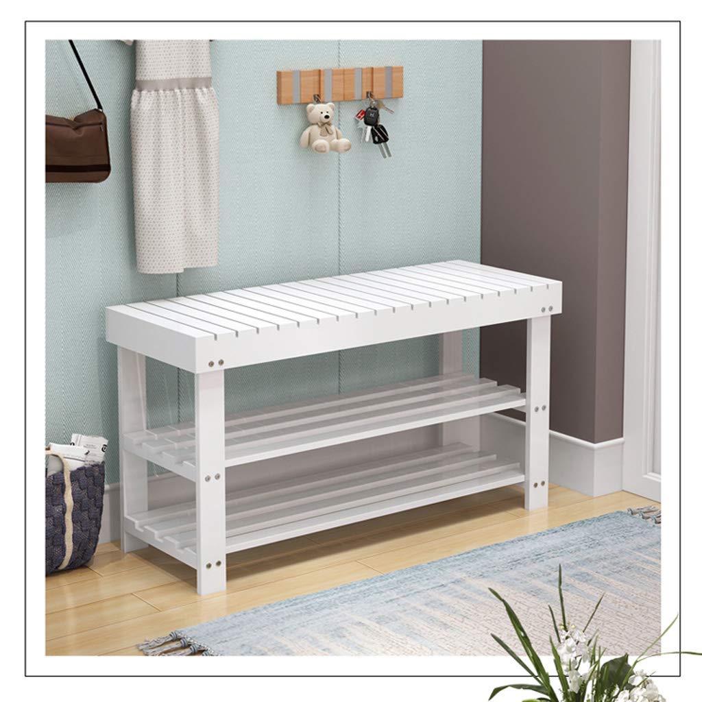 Support de rangement pour chaussures à structure ouverte avec 4 niveaux en bois stable