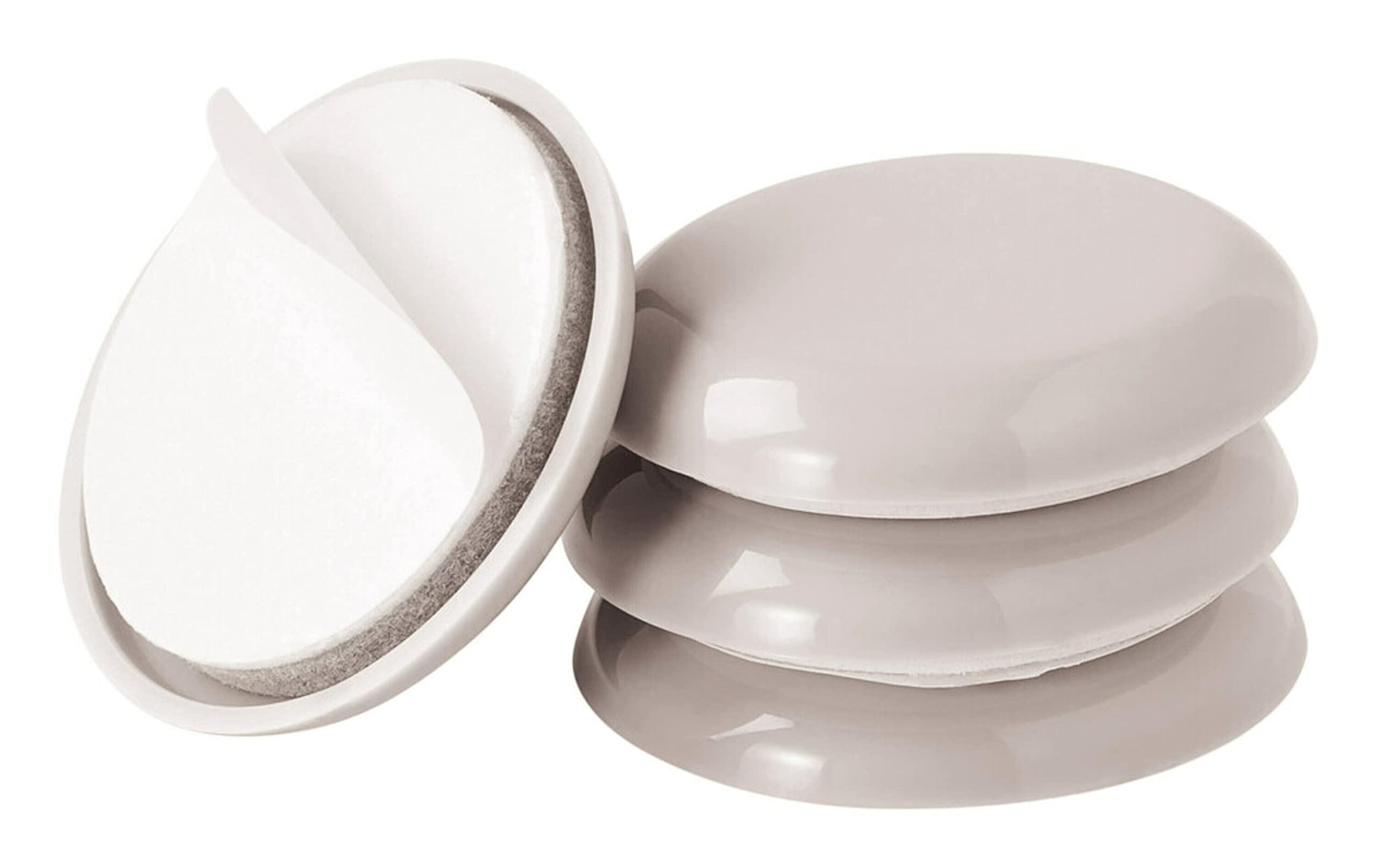 Scotch Deslizadores Adhesivos Duros de 1-11/16 Pulgadas, 4 Unidades, Protectores de Suelo para Patas de Silla, Almohadillas para Muebles para Suelos de Madera Dura