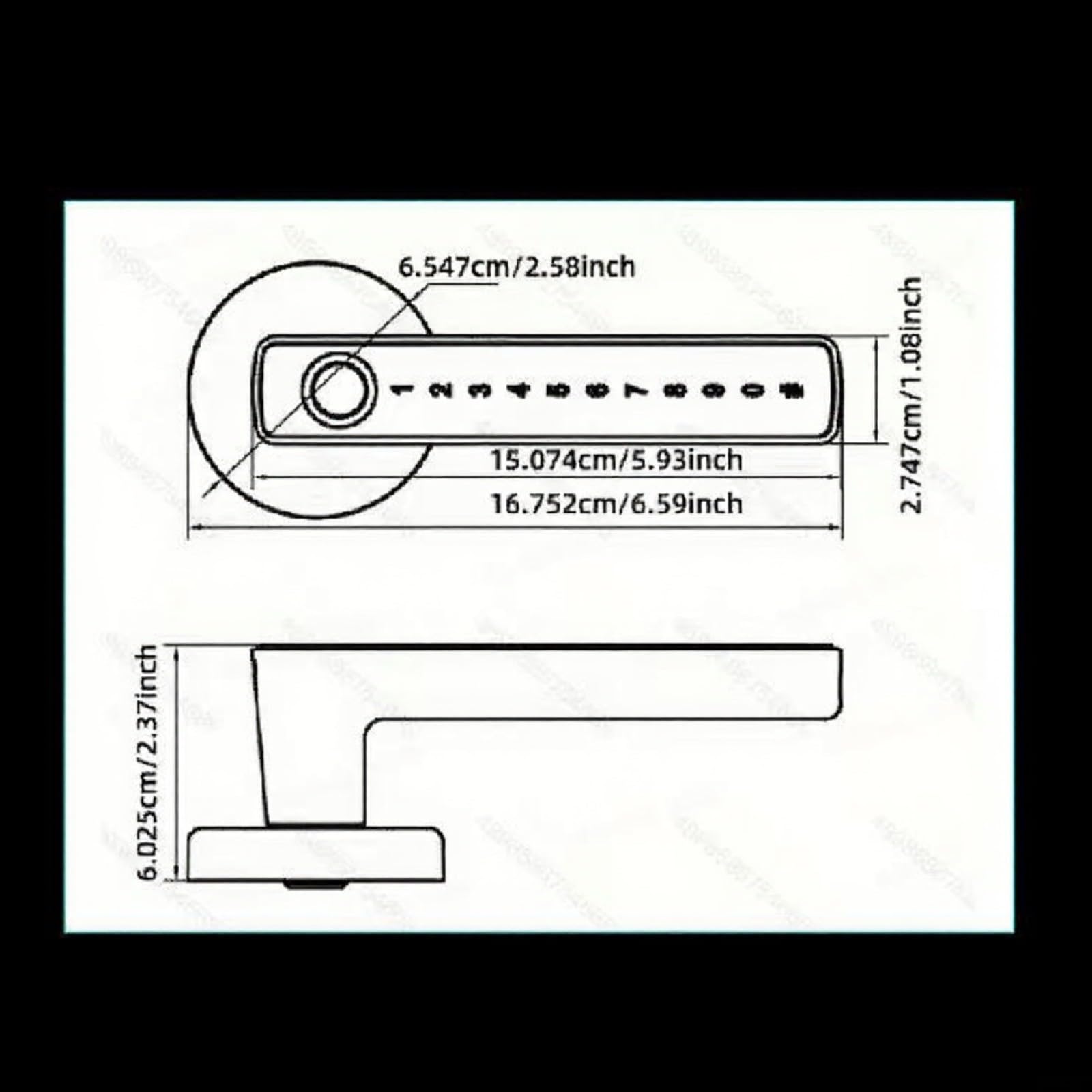 Cerradura de puerta con manija con huella dactilar, contraseña, tarjeta de acceso y apertura de un solo agarre, habilitado para Tuya para una integración perfecta en el hogar, adecuado