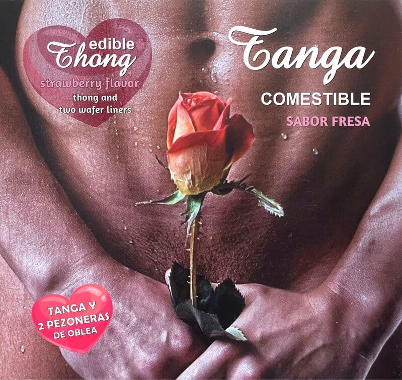 Tanga DE OBLEA Y 2 PEZONERAS Chico SABOR FRESA