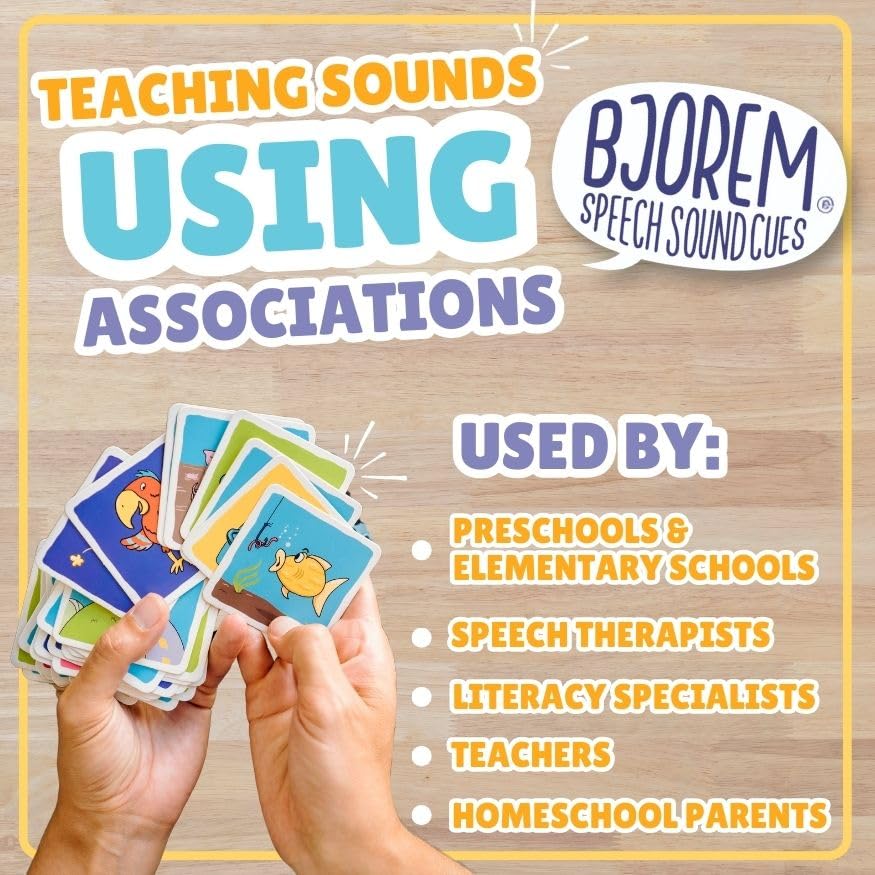 Bjorem Speech® Articulation Speech Therapy Cards for Kids - R Sound Cues