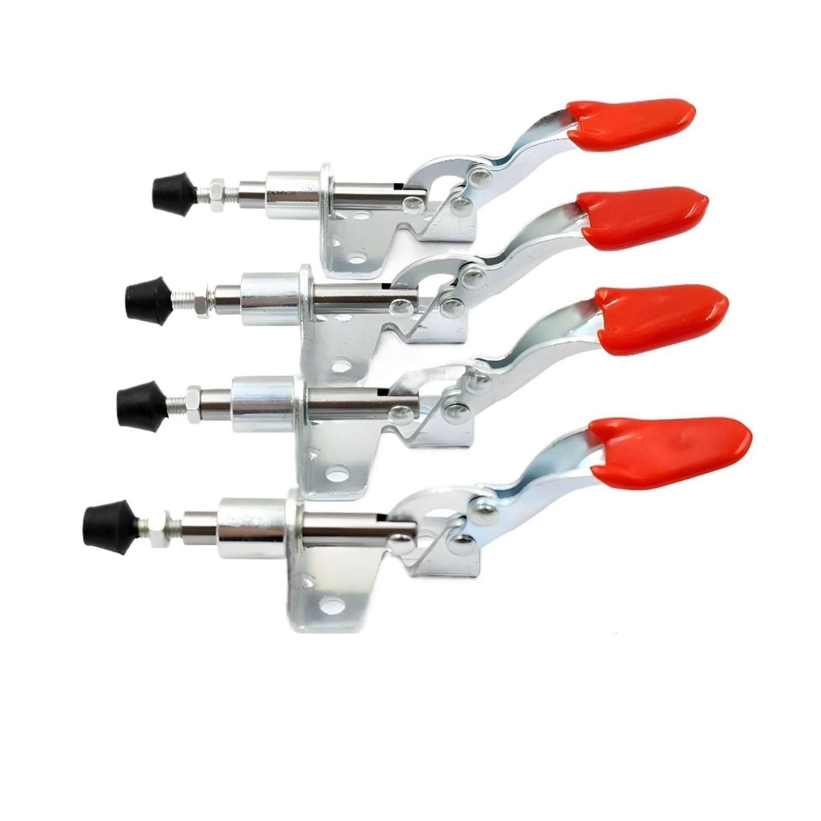 Antislip Toggle Horizontal Clamp, 10pcs Toggle Clamp 45kg 99lbs 16mm Plunger Stroke Vertical Push-Pull Woodworking Welding