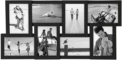 Malden International Designs Puzzle Collage Marco, 8Opción, 84x 6, Negro