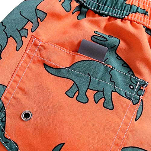 Boys Swim Trunks, Quick Dry Beach Swim Shorts Little Boys Bathing Suit Swimsuit Toddler Boy Swimwear With Mesh Lining, 3-14 Years (3-4 Years, Dinosaur) #TOP4