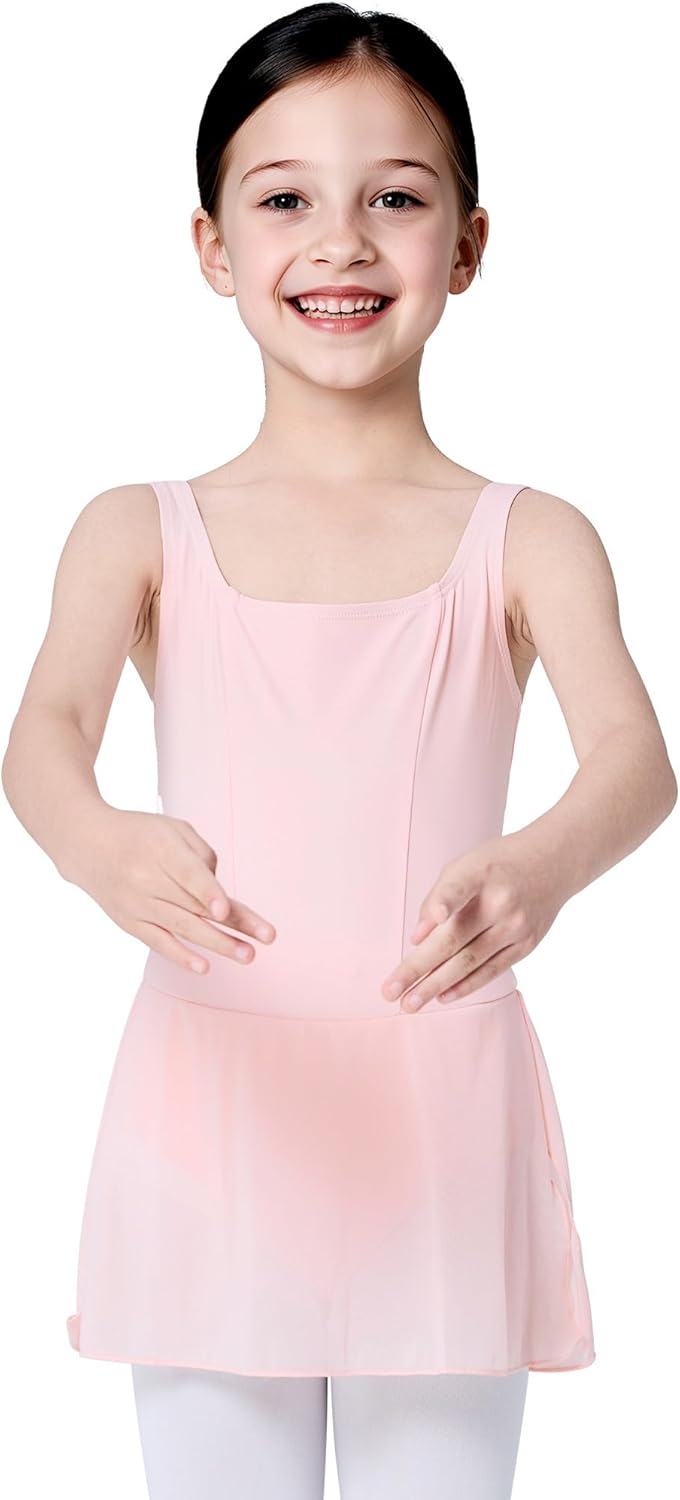 Girls Dance Dress, Girls Ballet Leotard with Skirt for Ballet, Gymnastics