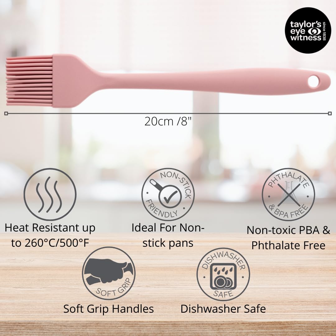 Taylors Eye Witness Cherry Blossom Silicone Pastry Coating Brush, Dishwasher Safe. Basting, Glazing - Image 3