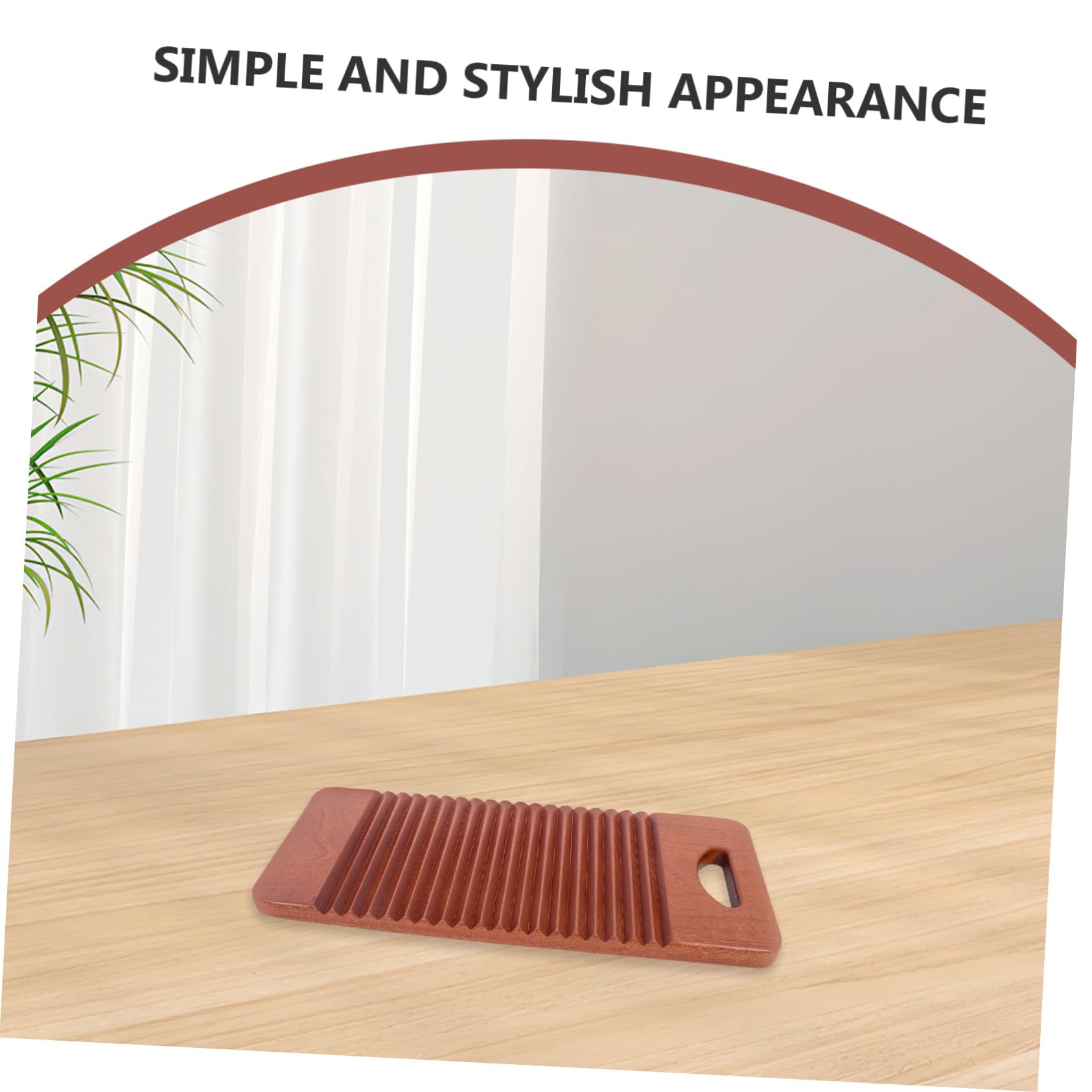 COLLBATH Tabla de Lavar de Madera Artesanal para Ropa Superficie sin Astillas para Lavandería Casa Herramienta Práctica y Decorativa para Lavado Manual