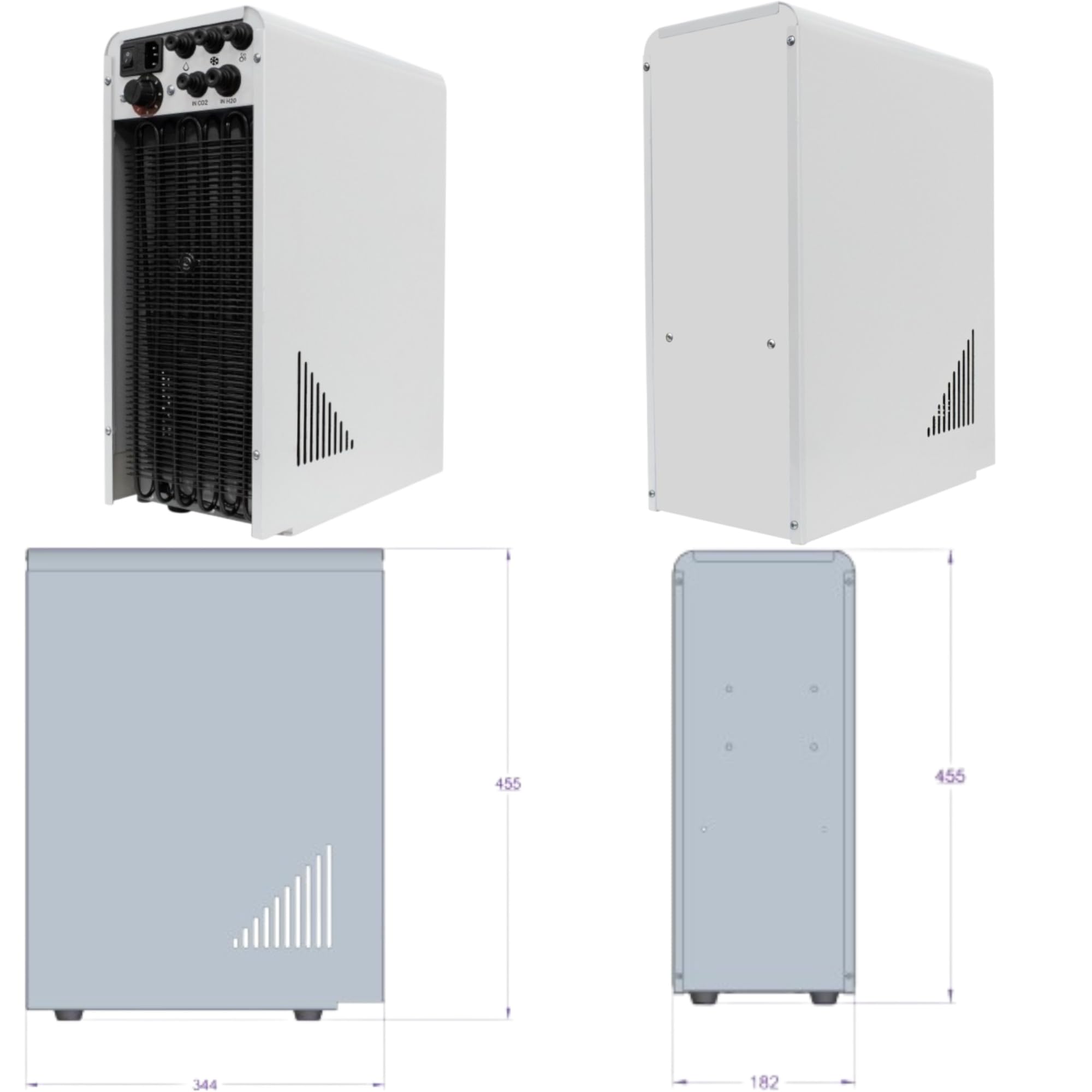 Tafelwasseranlage 10 L/h – BieTal® Wasserspender mit Sprudelwasserfunktion, Festwasseranschluss, gekühlt & still, 3-Wege L Wasserhahn Edelstahl, CO2-System, ideal für Büro & Gastronomie
