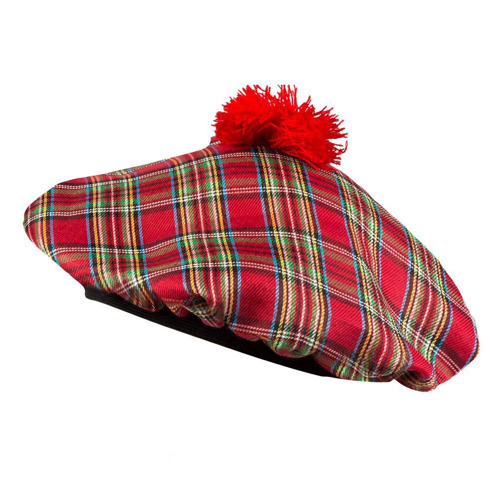 Boland Mrs. Tartan Beret, Red Scottish Checked Hat with Elastic Band, Ideal Accessory for Scottish Fancy Dress Carnival - Image 2