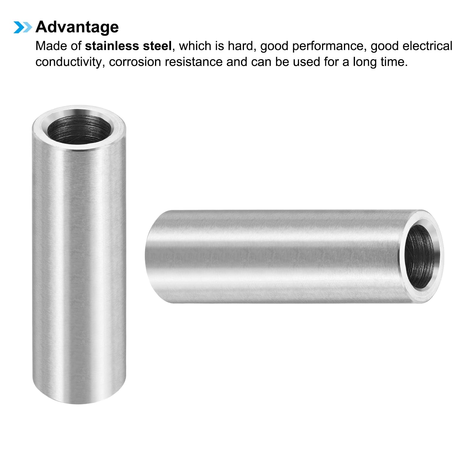 PATIKIL M8 Stainless Steel Spacers, 12Pcs Metal Spacer 8mm ID x 12mm OD x 40mm L Screw Standoff for 5/16" or M8 Screw - Image 4