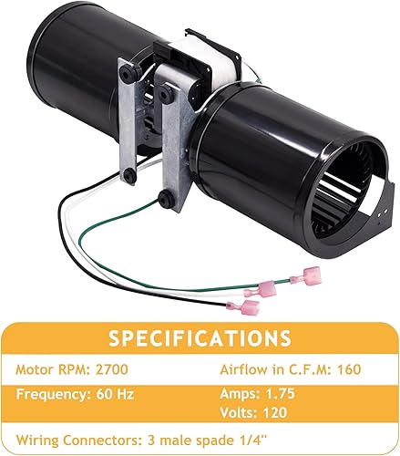 Miniatura 8 de Adviace Aftermarket 812-4900 Soplador de convección para estufas de leña Quadrafire Classic Bay 1200i, Quadra-Fire 4100i 4100 3100 3100i 4300,