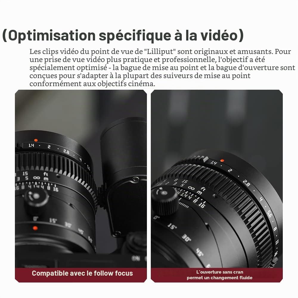 TTartisan 50mm F1.4 Objectif inclinable, Compatible avec Les appareils Photo sans Miroir Canon à Monture RF EOS-R RP R5 R6 R6II