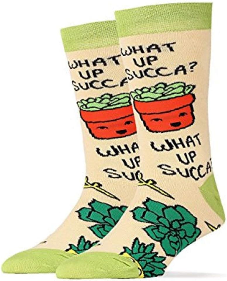 ooohyeah Men's Novelty Crew Socks for Adult Humor, Funny Saying Crazy Silly Socks, Cool Casual Socks