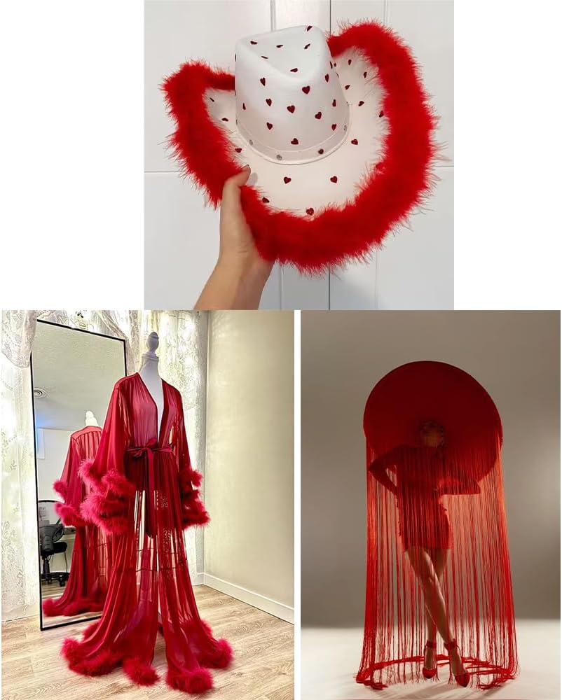 2m 20g Turkey Feather Boa Natural Marabou Plume Trim Fluffy Soft Dyed for Wedding Decor Scarf DIY Crafts Skirt Party (White) - Image 6