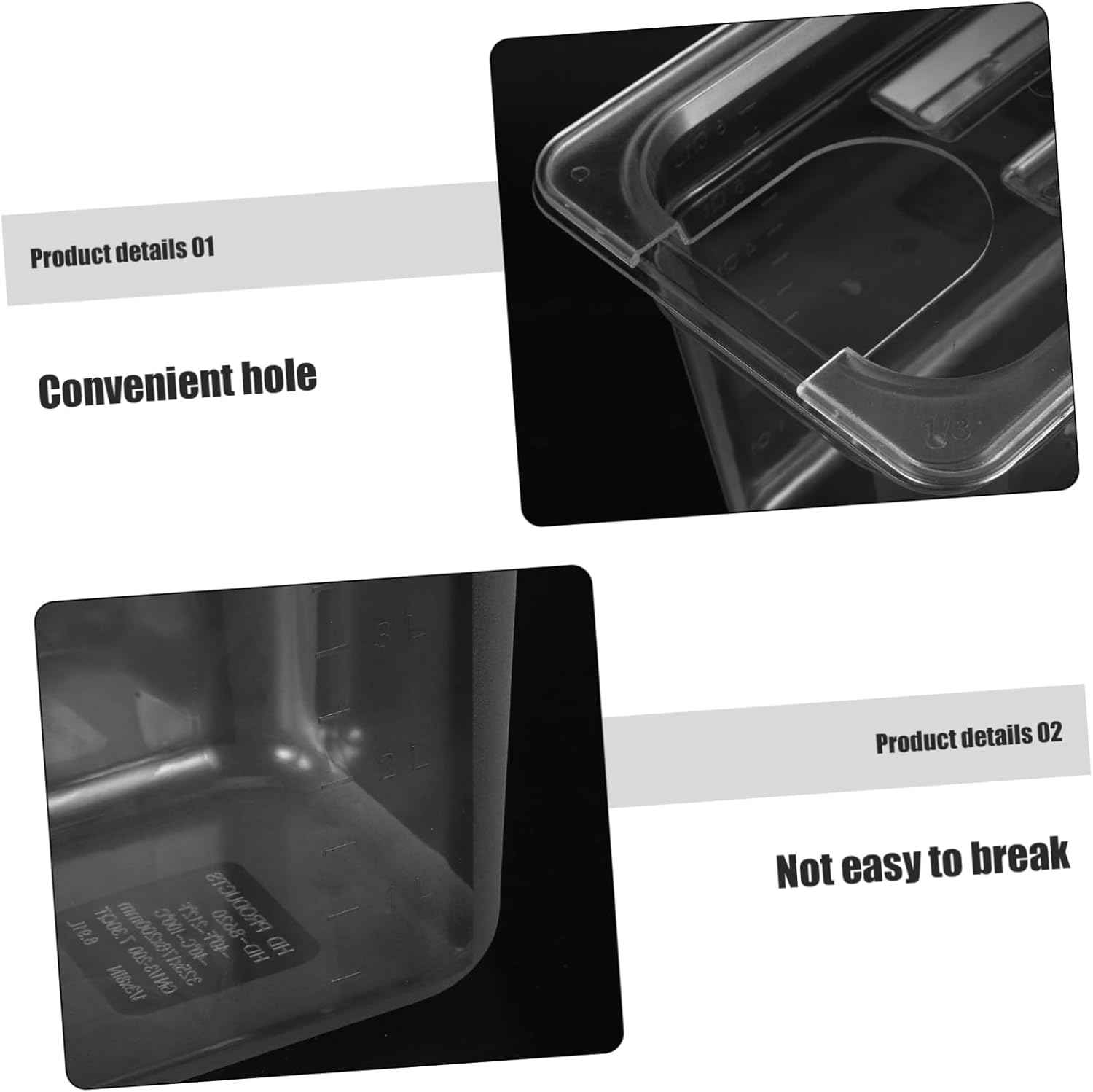 1Pc Transparent Slow Cooker Storage Container Sous Vide Storage Clean and Design for Kitchen Use and Creative Food Storage