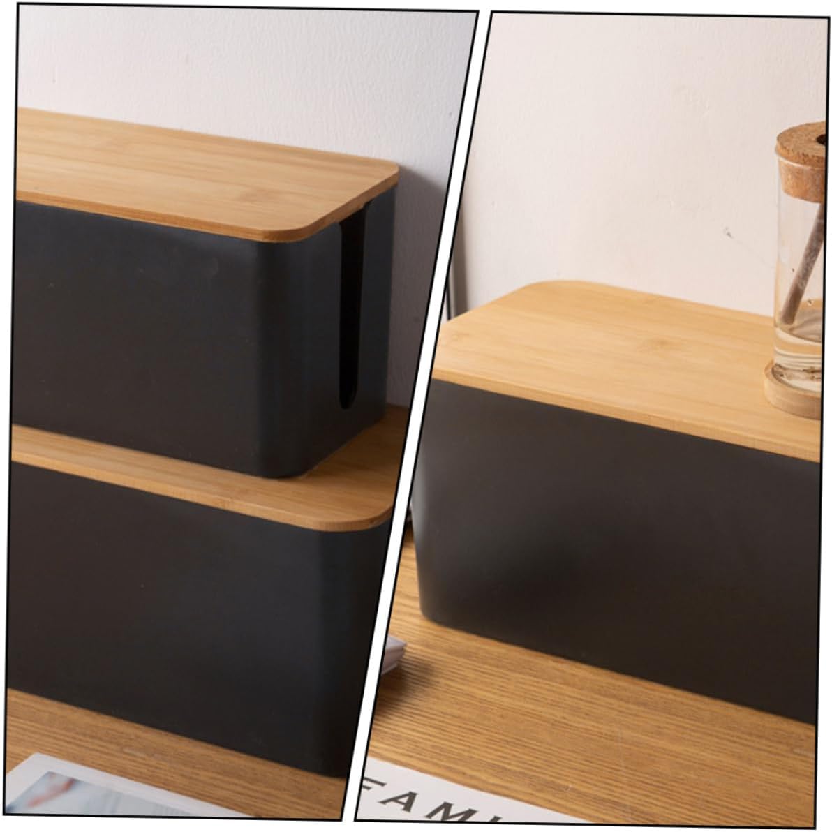 Gadpiparty 2pcs Multifunction Socket Protection Boxes Wire Storage Container Cables Storage Box Home Wire Container