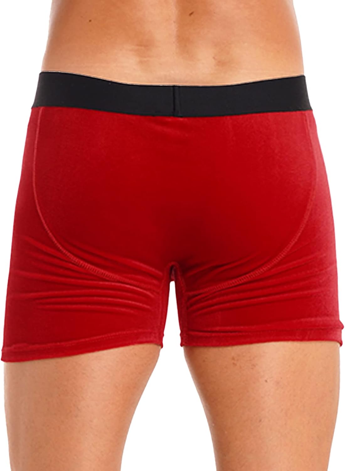 XUNZOO Men's Flannel Christmas Santa Claus Costume Holiday Boxer Shorts Underwear Sleepwear