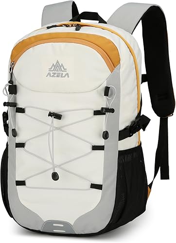 Mochila pequeña de senderismo impermeable de 20L con correa para el pecho para hombres y mujeres, mochila ligera para exteriores, gris