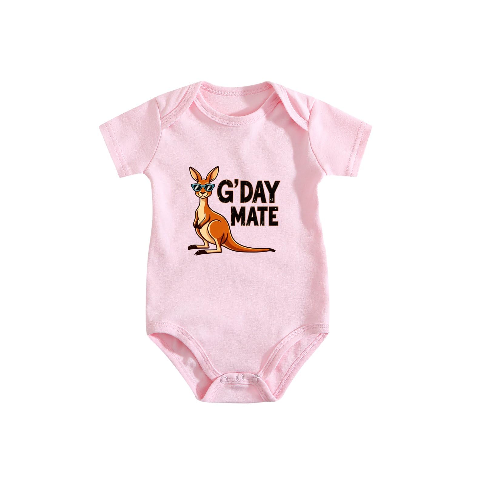 Unisex Baby Cool Sunglasses Kangaroo G'day Mate Pure Cotton Baby Bodysuit Australian Style Infant Onesie