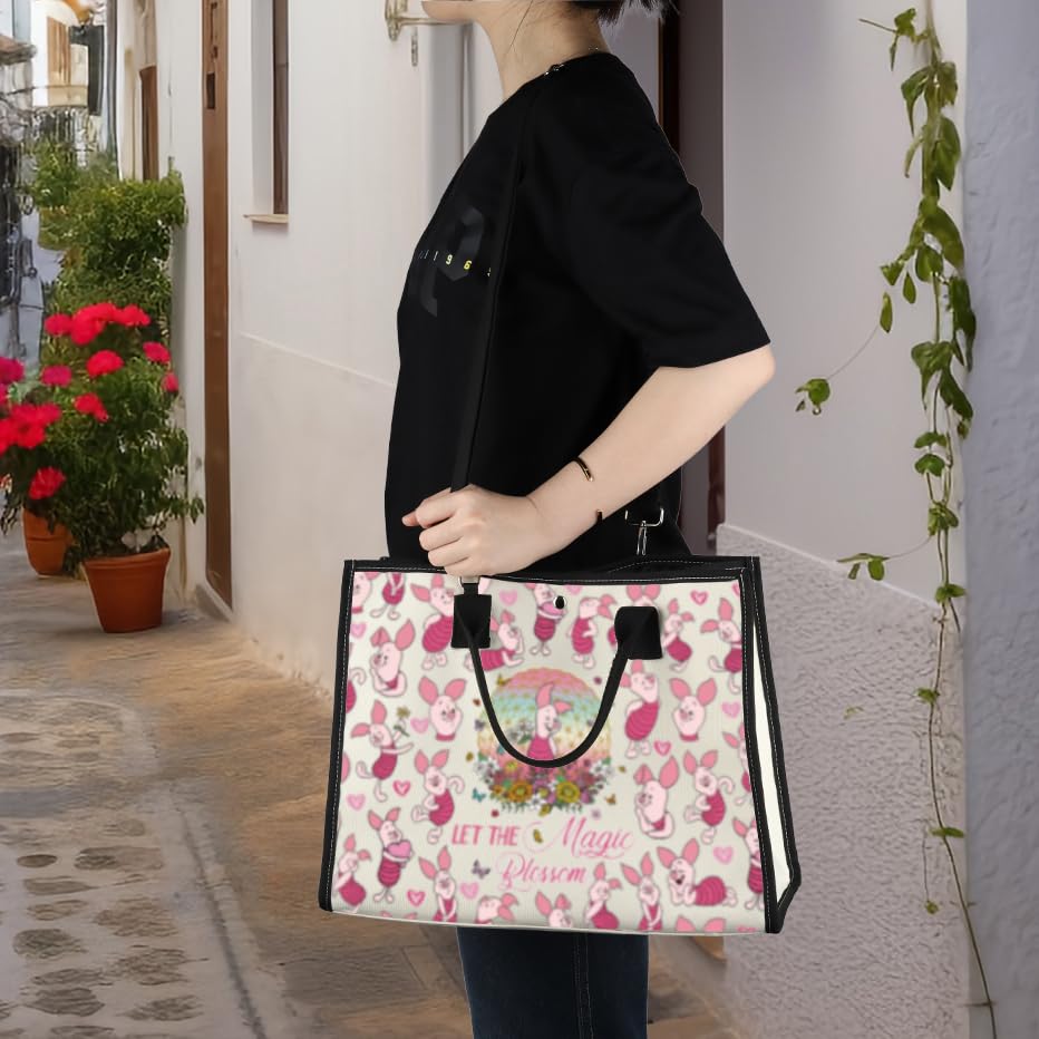 WZMPA Pig Crossbody Bag Pig Lover Gift Let The Magic Blossom Cartoon Shoulder Bag Movie Merchandise4
