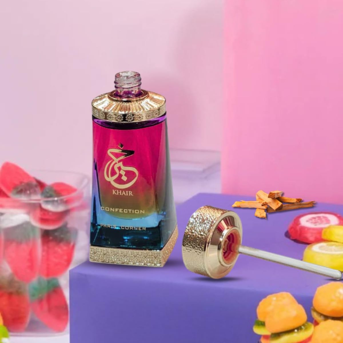 Paris Corner | Khair Confection Perfume Oil 0.84 Fl Oz | Concentrated Perfume Oils for Women & Men | Premium Long-Lasting Unisex Marshmallow & Vanilla Perfumes Oil