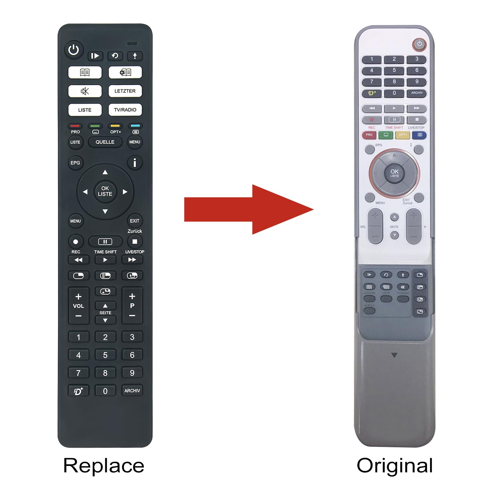 New Replacement Remote Control For Humax RS538 / RS 538 / IPDR-9800 SAT Receiver - Wireless, GBS Brand