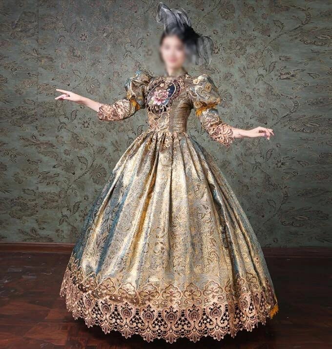 ZHCWT European Style Vintage Dress Classic Medieval Evening Gowns Photo  Catwalk For Girl Party Masquerade Dinner Dress (Color : A, Size : S code):  Buy Online at Best Price in UAE - Amazon.ae