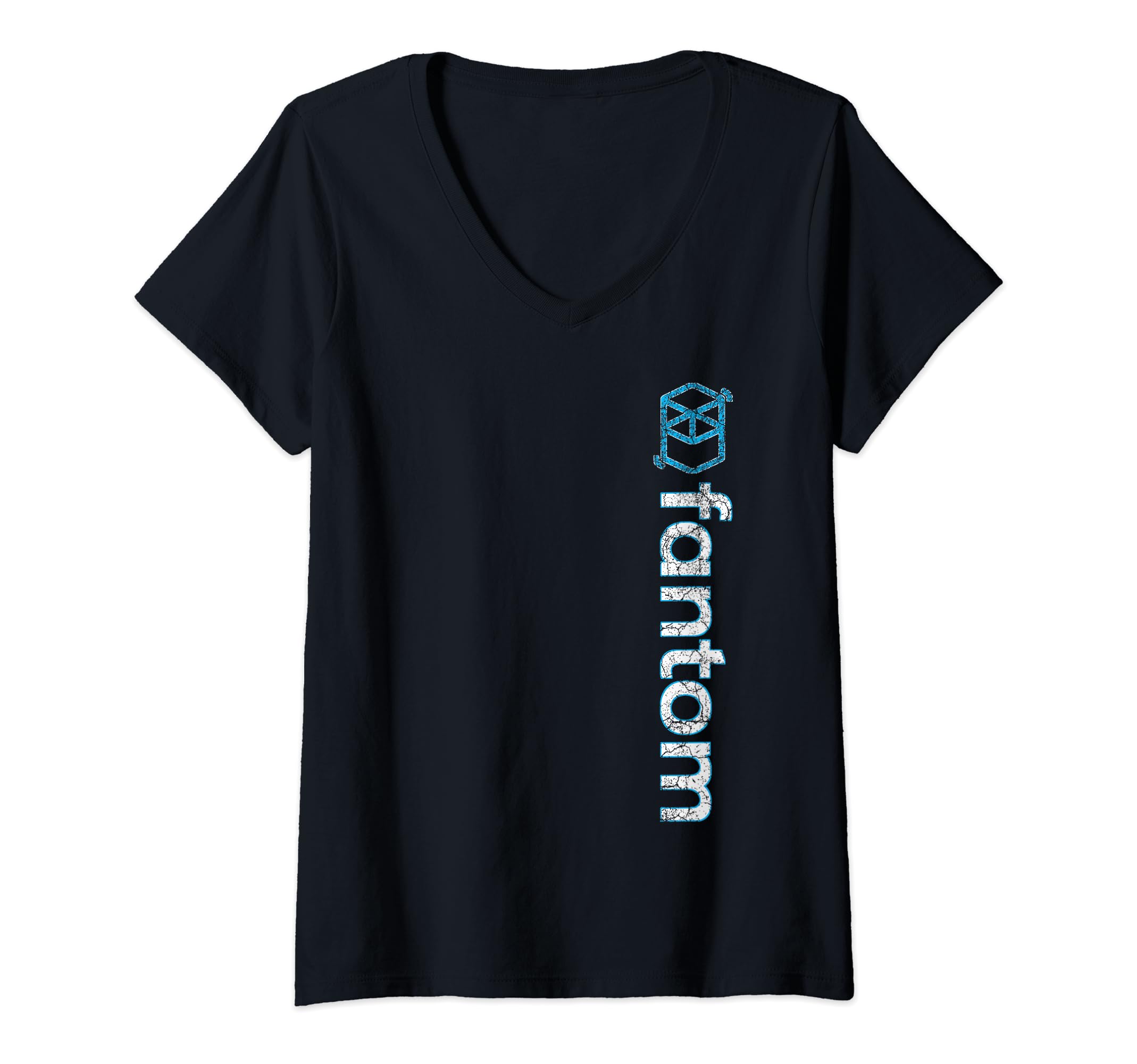 Logotipo vertical de Fantom FTM Crypto envejecido Camiseta Cuello V :  Amazon.es: Moda
